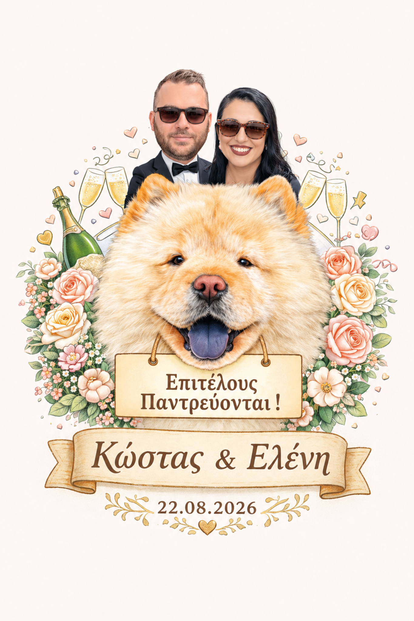 Ginger wedding announcement